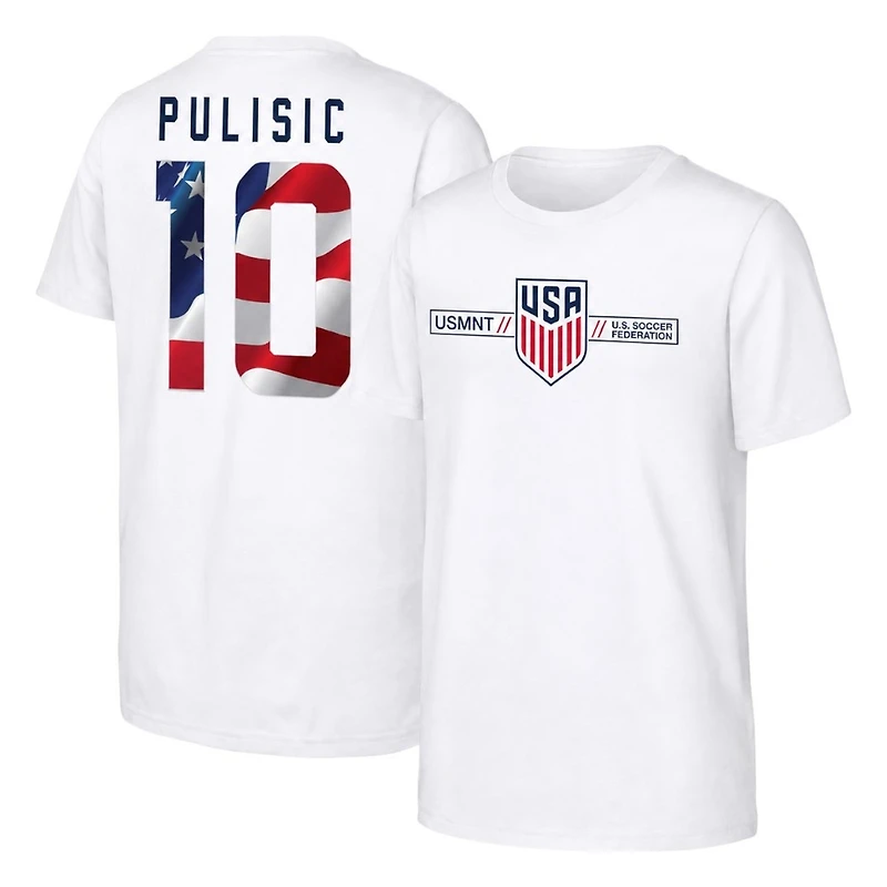 USMNT Christian Pulisic White Outerstuff Name & Number T-Shirt
