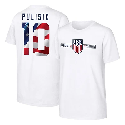 USMNT Christian Pulisic White Outerstuff Name & Number T-Shirt