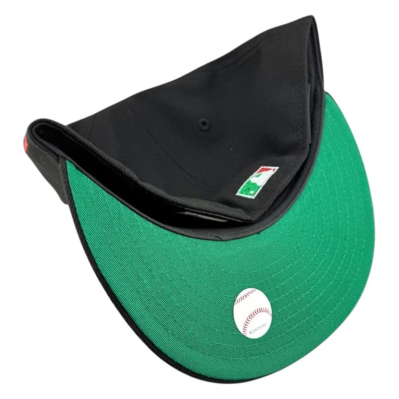Milwaukee Cerveceros Black Script Logo 2002 ASG Patch Green UV New Era 59FIFTY Fitted Hat