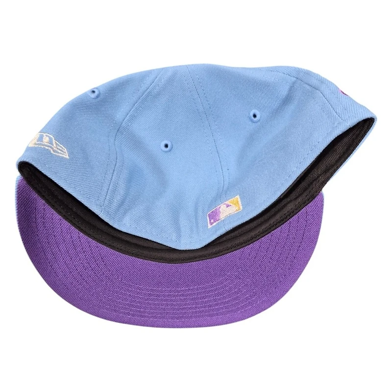 New York Yankees Sky Blue and Metallic Iris 2000 World Series Champions Patch Purple UV Era 59FIFTY Fitted Hat