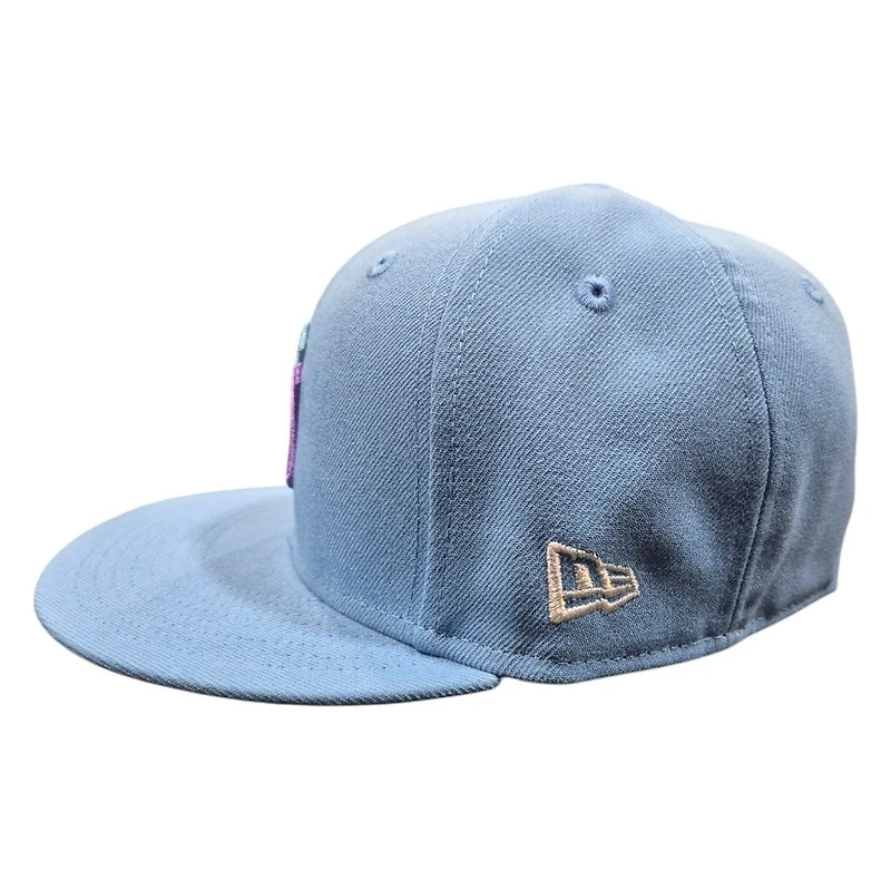 New York Yankees Sky Blue and Metallic Iris 2000 World Series Champions Patch Purple UV Era 59FIFTY Fitted Hat