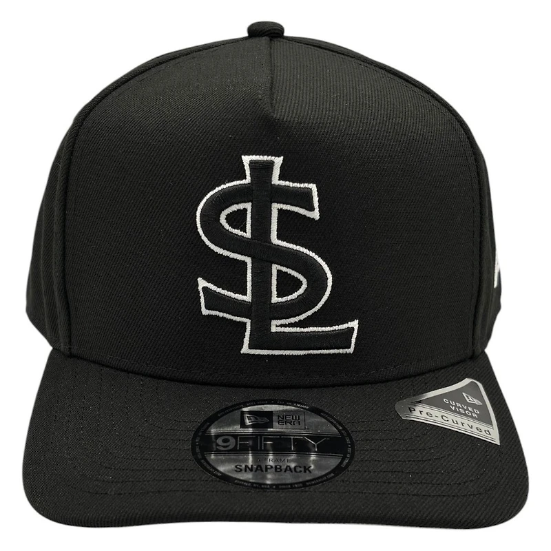 Salt Lake Bees Black White Outline SL Logo New Era 9FIFTY A-Frame Snapback Hat