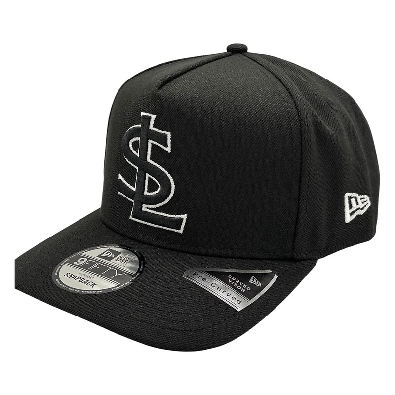 Salt Lake Bees Black White Outline SL Logo New Era 9FIFTY A-Frame Snapback Hat