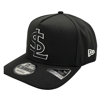 Salt Lake Bees Black White Outline SL Logo New Era 9FIFTY A-Frame Snapback Hat