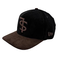 Salt Lake Bees Black and Brown Corduroy SL Logo New Era 9FIFTY A-Frame Snapback Hat