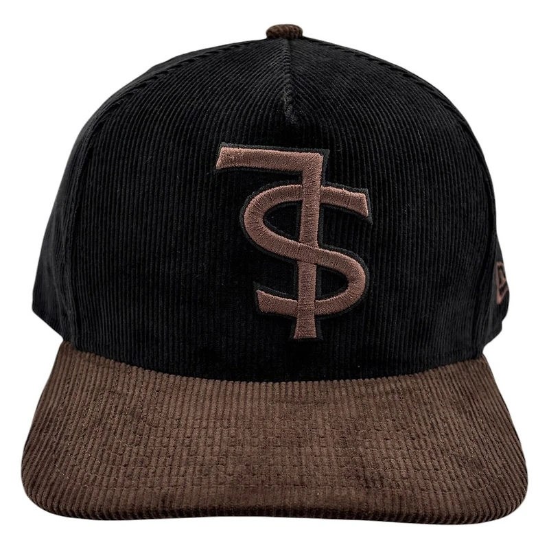 Salt Lake Bees Black and Brown Corduroy SL Logo New Era 9FIFTY A-Frame Snapback Hat