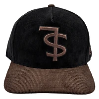 Salt Lake Bees Black and Brown Corduroy SL Logo New Era 9FIFTY A-Frame Snapback Hat