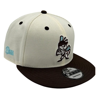 Salt Lake Bees Cream and Brown Bee Mascot New Era 9FIFTY Snapback Hat