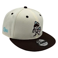 Salt Lake Bees Cream and Brown Bee Mascot New Era 9FIFTY Snapback Hat