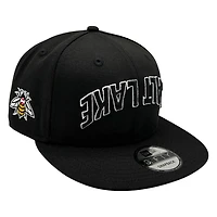 Salt Lake Bees Black Upside-Down Salt Lake New Era 9FIFTY Snapback Hat