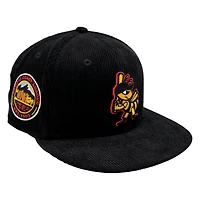 Salt Lake Bees Black Corduroy Pacific Coast League Patch New Era 9FIFTY Snapback Hat
