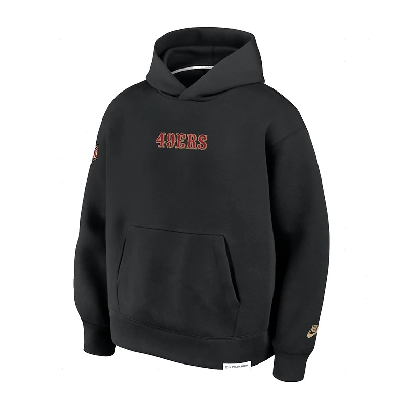 San Francisco 49ers Black Rivalries Collection Oversized Tech Nike Fleece Hoodie