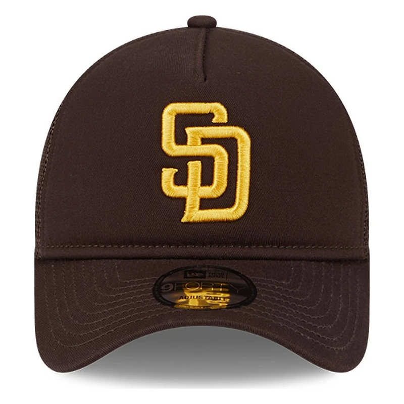 San Diego Padres Brown New Era 9FORTY A-Frame Trucker Adjustable Hat