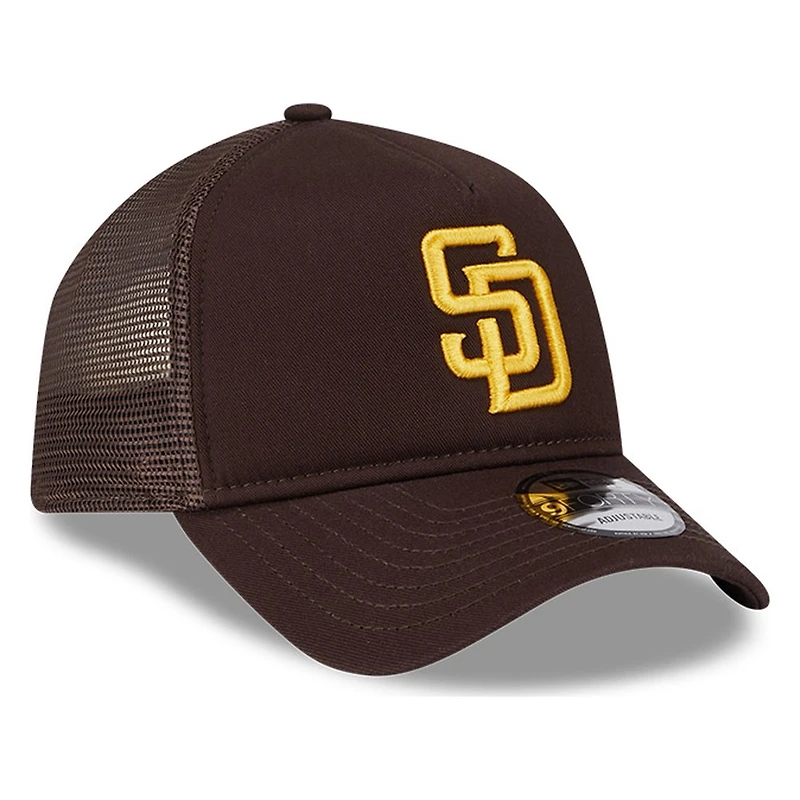San Diego Padres Brown New Era 9FORTY A-Frame Trucker Adjustable Hat