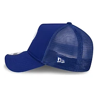 Los Angeles Dodgers Royal Blue Cursive D New Era 9FORTY A-Frame Trucker Adjustable Hat