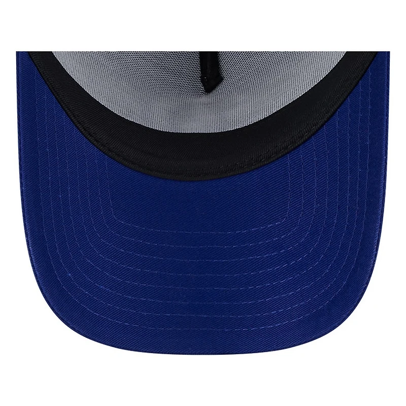 Los Angeles Dodgers Royal Blue Cursive D New Era 9FORTY A-Frame Trucker Adjustable Hat