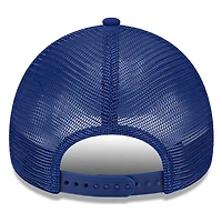 Los Angeles Dodgers Royal Blue Cursive D New Era 9FORTY A-Frame Trucker Adjustable Hat