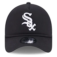 Chicago White Sox Black New Era 9FORTY A-Frame Trucker Adjustable Hat