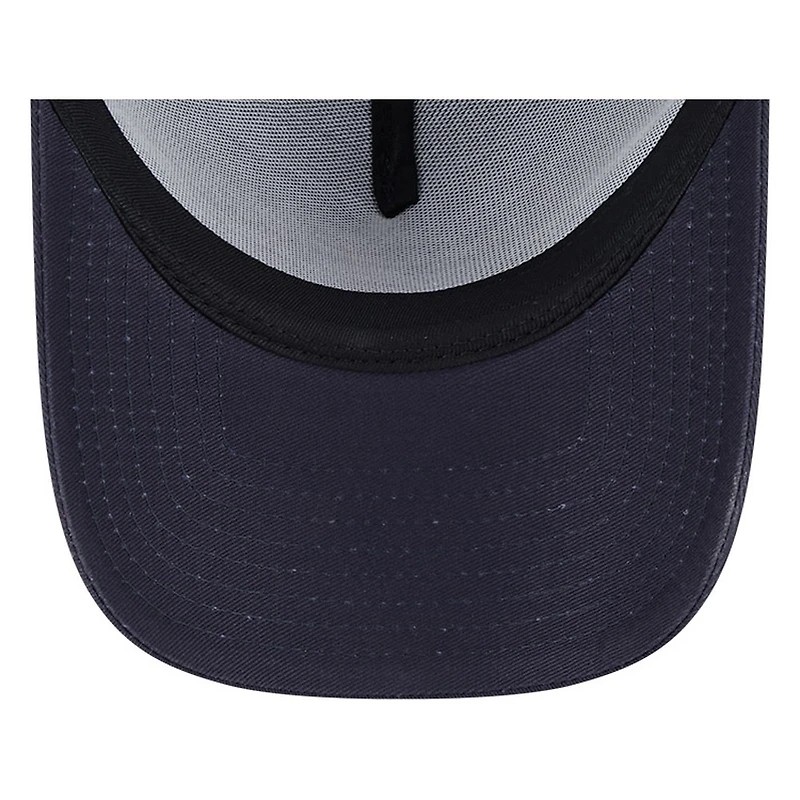 Atlanta Braves Navy New Era 9FORTY A-Frame Trucker Adjustable Hat