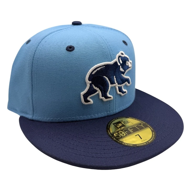 Chicago Cubs Light Blue and Navy New Era 59FIFTY Fitted Hat