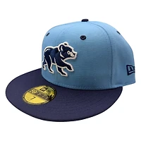 Chicago Cubs Light Blue and Navy New Era 59FIFTY Fitted Hat