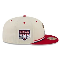 Philadelphia Phillies 2026 Fourth of July USA 250 Patch New Era 59FIFTY Fitted Hat