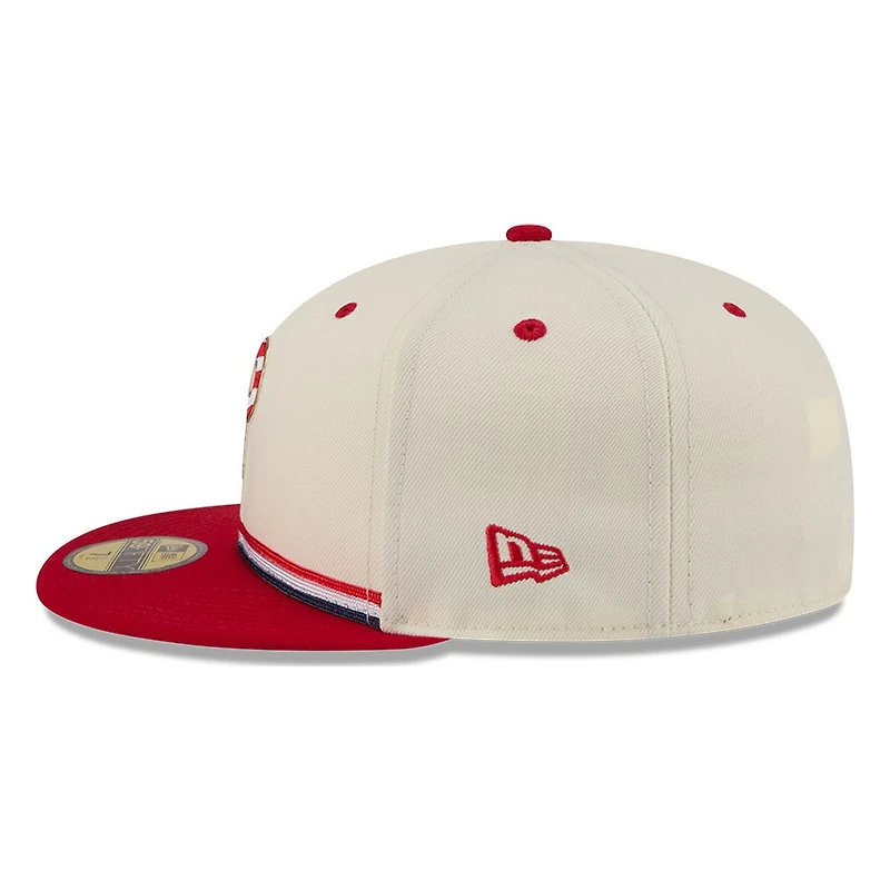 Philadelphia Phillies 2026 Fourth of July USA 250 Patch New Era 59FIFTY Fitted Hat