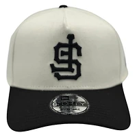 San Francisco Giants Chrome and Black Upside Down Logo New Era 9FORTY A-Frame Adjustable Hat