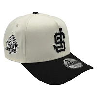San Francisco Giants Chrome and Black Upside Down Logo New Era 9FORTY A-Frame Adjustable Hat