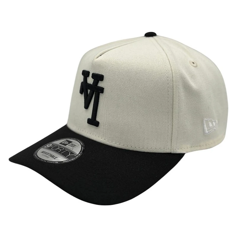 Los Angeles Dodgers Chrome and Black Upside Down Logo New Era 9FORTY A-Frame Adjustable Hat