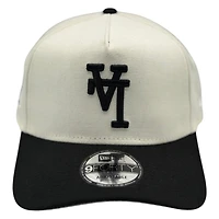Los Angeles Dodgers Chrome and Black Upside Down Logo New Era 9FORTY A-Frame Adjustable Hat