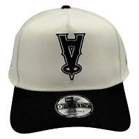 Los Angeles Angels Chrome and Black Upside Down Logo New Era 9FORTY A-Frame Adjustable Hat