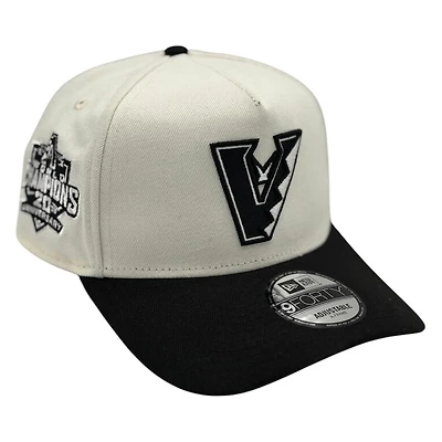 Arizona Diamondbacks Chrome and Black Upside Down Logo New Era 9FORTY A-Frame Adjustable Hat