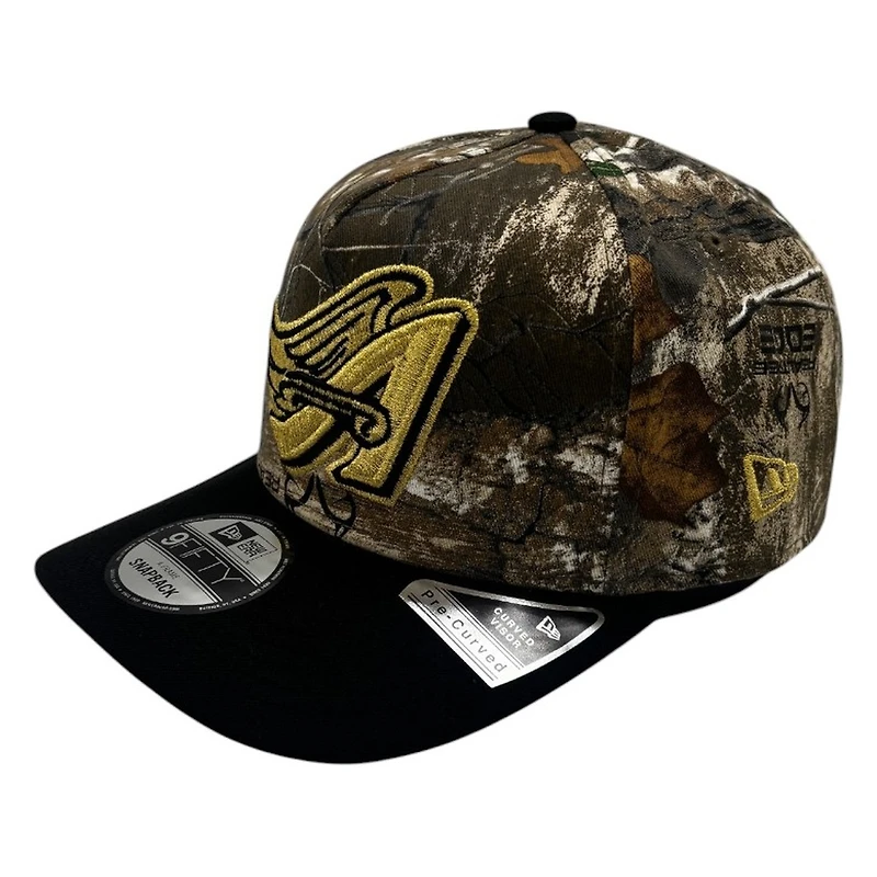 Los Angeles Angels Realtree Black Gold New Era 9FIFTY A-Frame Adjustable Hat