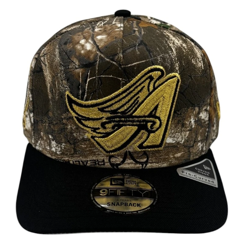 Los Angeles Angels Realtree Black Gold New Era 9FIFTY A-Frame Adjustable Hat