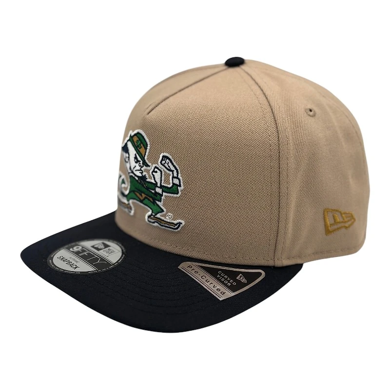 Notre Dame Fighting Irish Tan and Navy New Era 9FIFTY A-Frame Adjustable Hat