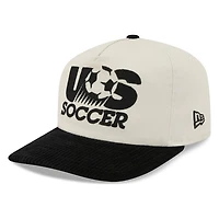 U.S. Soccer Retro White and Black Corduroy New Era 19TWENTY Adjustable Hat