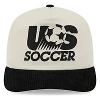 U.S. Soccer Retro White and Black Corduroy New Era 19TWENTY Adjustable Hat