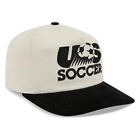 U.S. Soccer Retro White and Black Corduroy New Era 19TWENTY Adjustable Hat