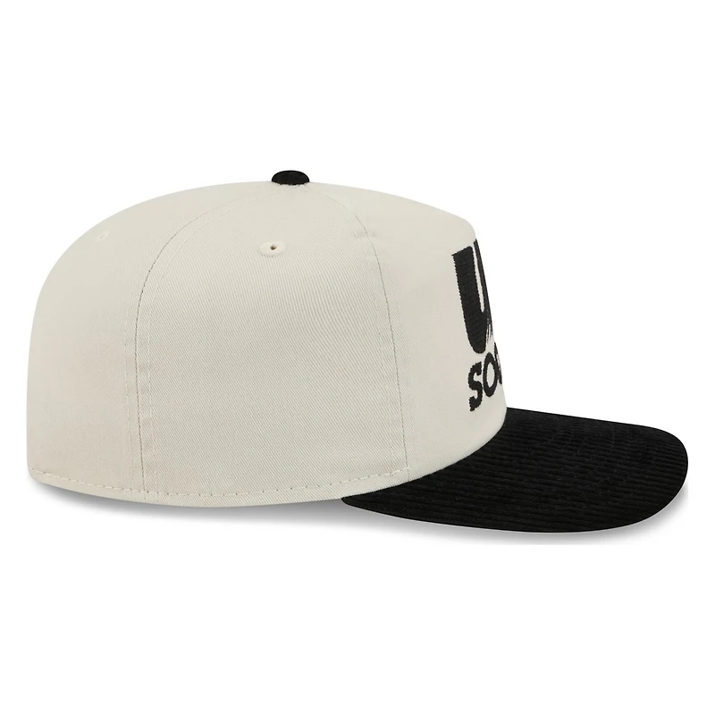 U.S. Soccer Retro White and Black Corduroy New Era 19TWENTY Adjustable Hat