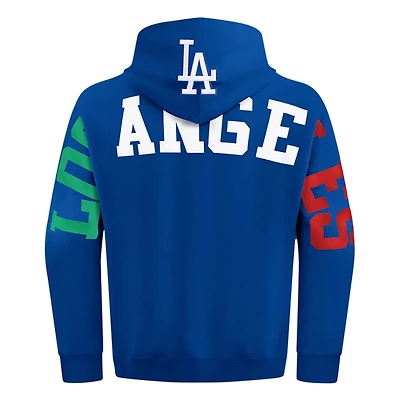 Los Angeles Dodgers Royal Blue Mexico Colors Wingspan Drop Shoulder Pro Standard Hoodie