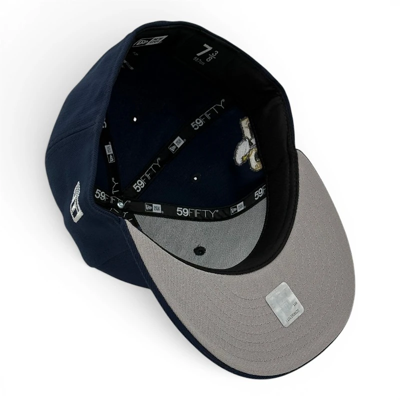 Denver Broncos Oceanside Blue Leon the Lab Superbowl 50 Patch Grey UV New Era 59FIFTY Fitted Hat