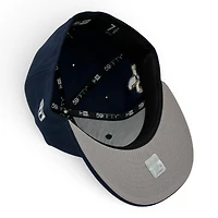 Denver Broncos Oceanside Blue Leon the Lab Superbowl 50 Patch Grey UV New Era 59FIFTY Fitted Hat