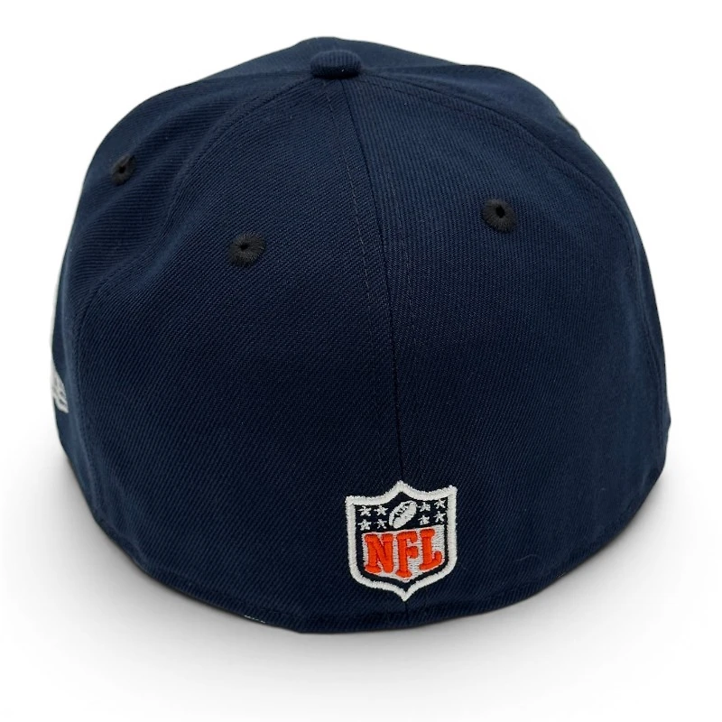 Denver Broncos Oceanside Blue Leon the Lab Superbowl 50 Patch Grey UV New Era 59FIFTY Fitted Hat
