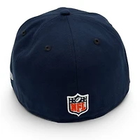 Denver Broncos Oceanside Blue Leon the Lab Superbowl 50 Patch Grey UV New Era 59FIFTY Fitted Hat