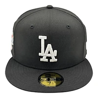 Los Angeles Dodgers Black 100th Anniversary Patch New Era 59FIFTY Fitted Hat
