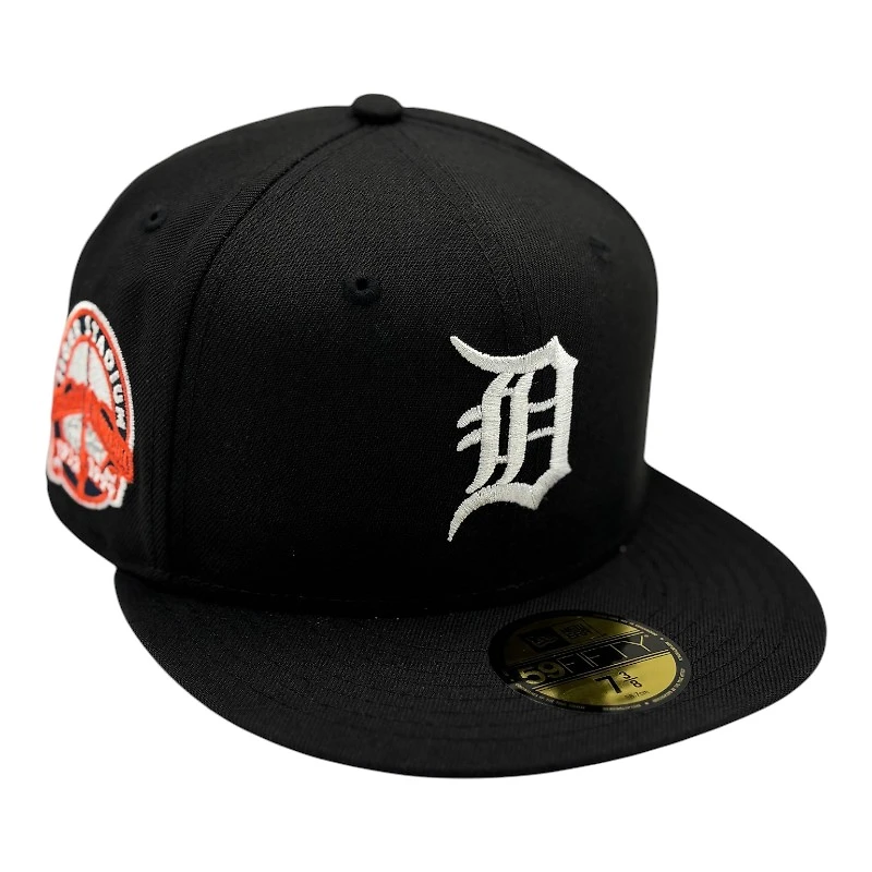 Detroit Tigers Black Tiger Stadium Patch New Era 59FIFTY Fitted Hat