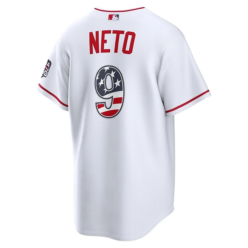 Los Angeles Angels Zach Neto White 2026 USA 250 Fourth of July Home Nike Stadium Player Jersey