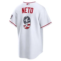Los Angeles Angels Zach Neto White 2026 USA 250 Fourth of July Home Nike Stadium Player Jersey
