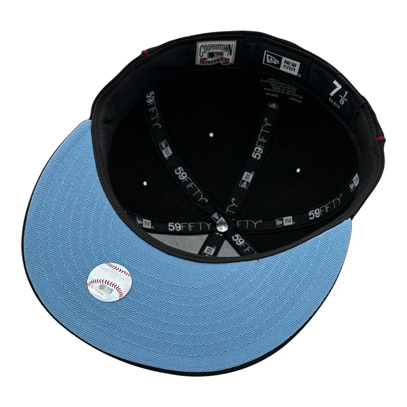 San Francisco Giants Black with Red Piping 2007 All Star Game Patch Icy Blue UV New Era 59FIFTY Fitted Hat